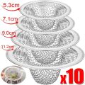 10 Stainless Steel Sink Filter Kitchen Bathroom Floor Drain Mesh Filters Drain Basket Waste Screen Hole Trap Strainer Stopper. 