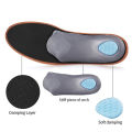 Leather Orthotic Insole For Flat Feet Arch Support Orthopedic PU Leather Insole For Men Women O/X Leg Corrected Insoles. 
