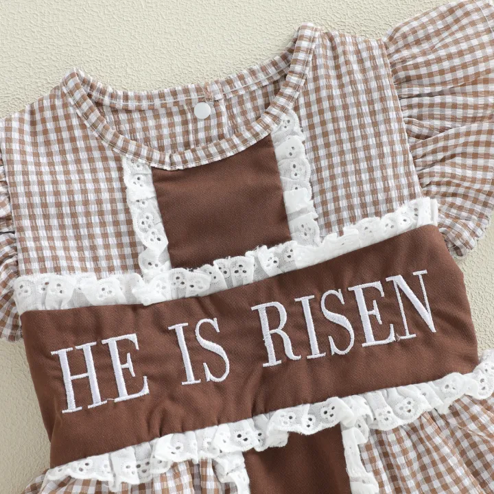 Summer%20Easter%20Infant%20Baby%20Girl%20Bodysuit%20Fly%20Sleeve%20Letter%20Embroidery%20Lace%20Playsuit%20Casual%20Clothes%20-%20Image%204