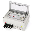 Solar photovoltaic PV Combiner Box With Lightning Protection 2 input 1 out DC 600V Fuse MCB SPD Waterproof Box IP65 Wholesale. 
