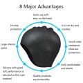 Professional Durable Silicone Swimming Cap with Ear Pockets for Adults and Teens Protects Long Hair and Provides High Elasticity. 