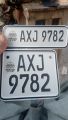 Punjab number plate for bike copy of genuine plates front and back plate made with Stikker embossed. 