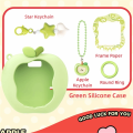 Silicone Protective Cover with Panel Paper Pendant Knob Cover Decorative Cover Red Pink Strawberry for Tamagotchi Paradise Uni. 