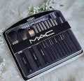 MAC Makeup Brush Set – 12 Pcs Premium Cosmetic Brushes with Storage Box for Face, Eyes & Lips. 
