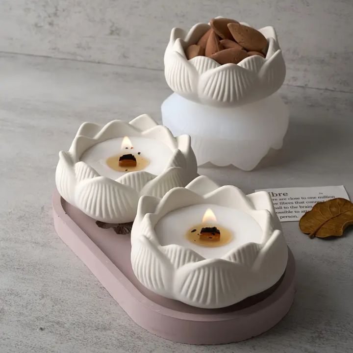 3-piece%20lotus%20tray%20vase%20resin%20mold%20gypsum%20diy%20home%20decoration%20novice%20crafts%20silicone%20mold%20production%20-%20Image%204