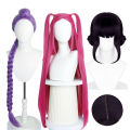 Movie  Anime Cosplay Wigs Purple Black Red Long Hair Heat Resistant Synthetic Wigs Carnival Props. 