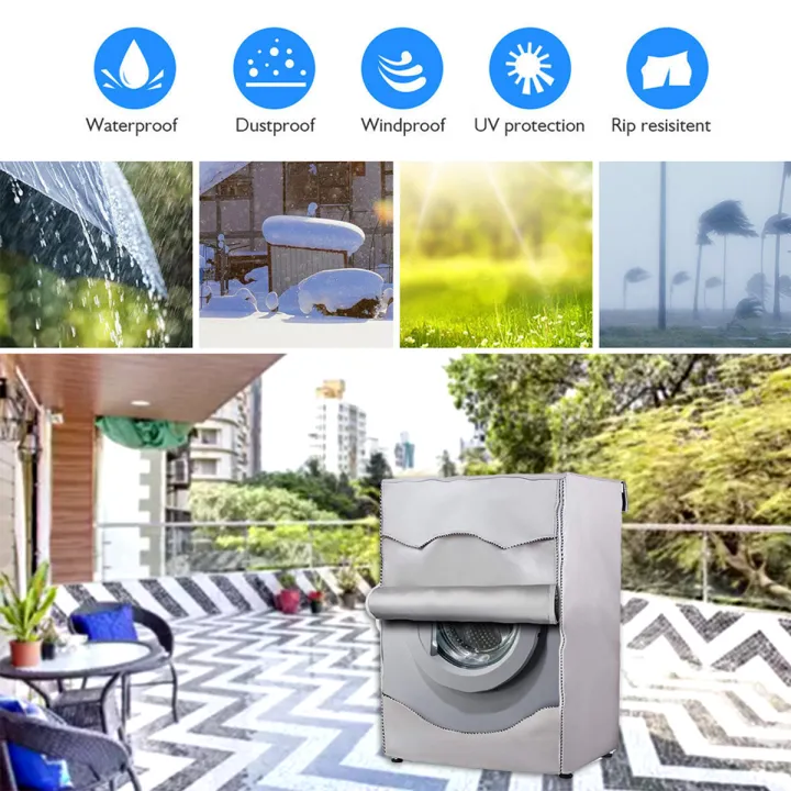 1PC%20Waterproof%20Dustproof%20sun%20protection%20dryer%20Cover%20Household%20Protective%20cover%20Washing%20machine%20cover%20Laundry%20Silver%20Coated%20Cover%20-%20Image%203