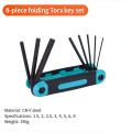 Folding Hexagonal Wrench Set Chrome Vanadium Steel Portable Hexagonal Wrench Hexagonal Rod Wrench Multi functional Tool. 