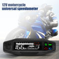 Motorcycle Universal Speedometer LED Digital Dashboard Waterproof Km/h MPH Odometer Meter Motor Gauge Sensor with Y/Z/W Bracket. 