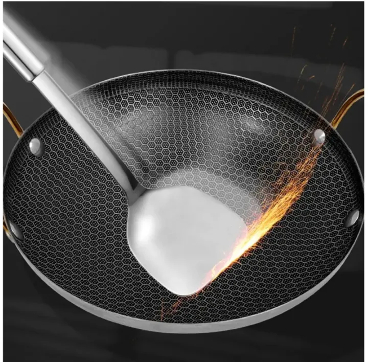 Stainless%20Steel%20Non-Stick%20Honeycomb%20Kadai%2028cm%20-%20Image%202