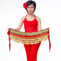 Belly Dance Costume Belt Velvet Belly Dancing Hip Scarf Indian Dancer Hipscarf  Beads & Coins Training Performance Outfits Coins. 