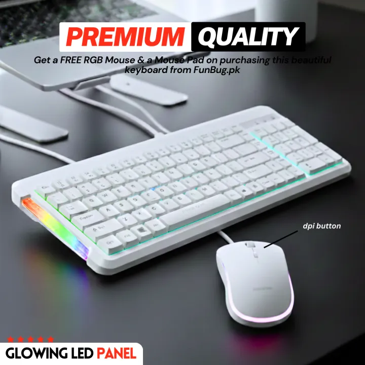 FunBug%20Waterproof%20Gaming%20Keyboard%20and%20Mouse%20Combo%20with%20RGB%20Side%20LED%20Panel%20-%20Mechanical%20Feeling%20Wired%20Keyboard%20&%202400%20DPI%20Mouse%20with%20FREE%20Mouse%20Pad%20for%20Pubg%20Mobile,%20Laptop,%20PC%20Computer%20-%203%20in%201%20Gaming%20Bundle%20-Black,%20White,%20Green%20-%20Image%202