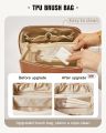EACHY Travel Makeup Bag,Large Capacity Cosmetic Bags for Women,Waterproof Portable Pouch Open Flat Toiletry Bag. 