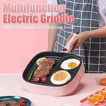 MIni%20Multifunctional%20Breakfast%20Machine%20NON%20Stick%20%203-In-1%20Electric%20Griddle%20for%20Steaks%20&%20Eggs,%20Divided%20Electric%20Skillet%20Grill%20Pan%20Non-stick%205%20Minutes%20Multifunction%20Brunch%20Maker%20for%20Burger,%20Bacon,%20Pancake,%20Sandwich%20-%20Image%202