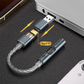CCZ CM01 USD C to 3.5mm Audio Adapter 8 core Single Crystal Copper Silver Plated Cable 32bit CX31993+MAX97220 DAC Chip Audio. 