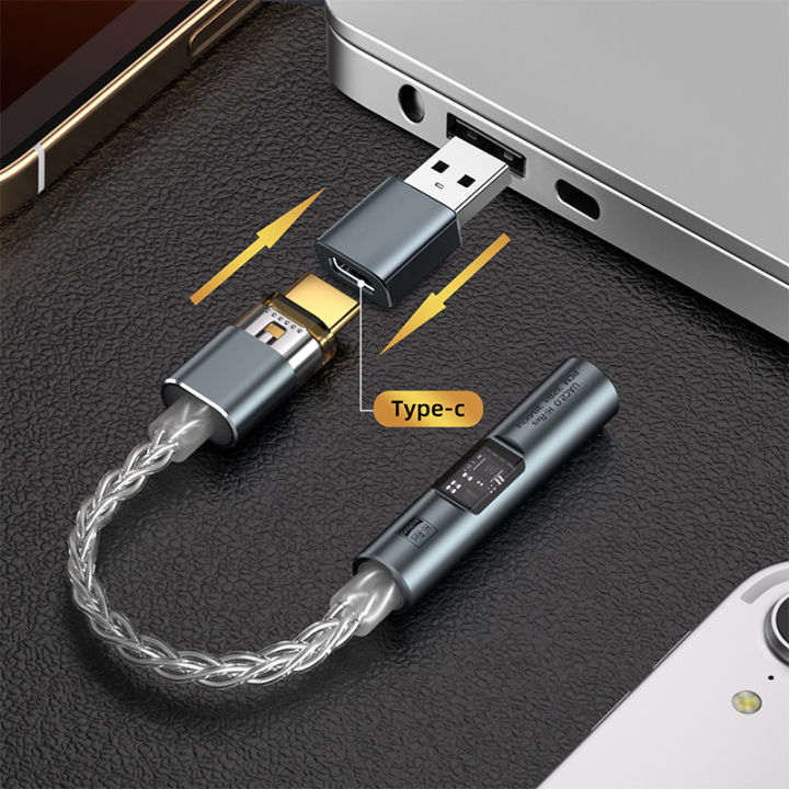 CCZ%20CM01%20USD%20C%20to%203.5mm%20Audio%20Adapter%208%20core%20Single%20Crystal%20Copper%20Silver%20Plated%20Cable%2032bit%20CX31993+MAX97220%20DAC%20Chip%20Audio%20-%20Image%204
