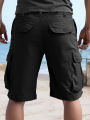 Classic Cargo Shorts, Men's Casual Multi-Pocket Outdoor hiking work pants Cargo Shorts For Outdoor Wear In Summer,Men's Solid Co.