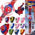 New Spiderman Kids Watches For Boys Cartoon Hello Kitty Stitch Children Rotate Watch with Flash Light Sanrio Girls Toys Clock. 