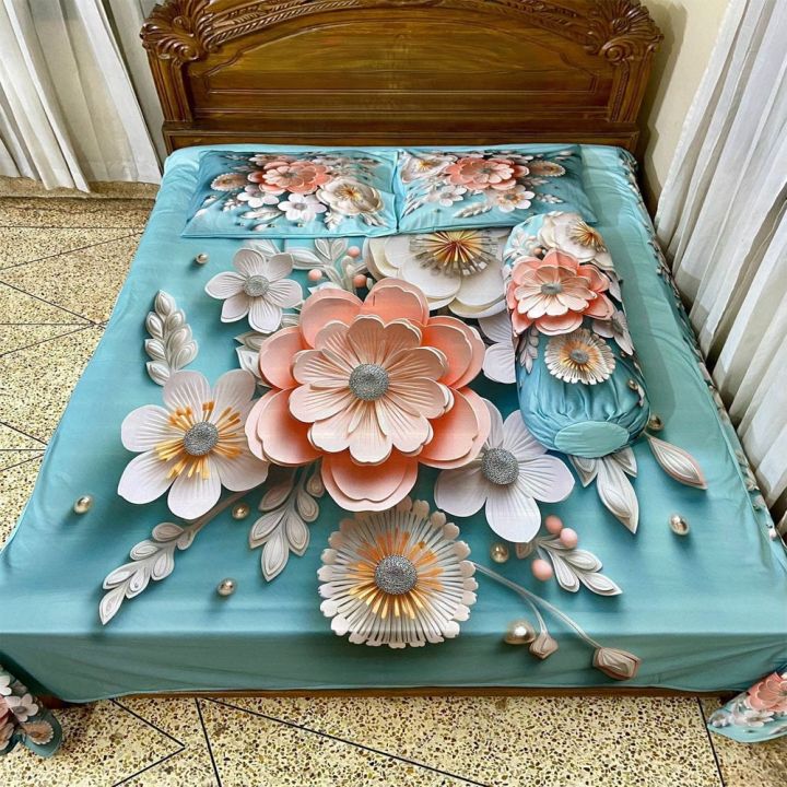 Premium%20King%20Size%203D%20Design%20Bed%20Sheet%20with%202%20Pillow%20Cover%20&%201%20Side%20pillow%20Cover%20-%20Image%203
