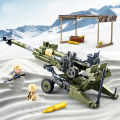 258PCS WW2 Light Howitzer Model Building Block Small Particles Compatible Kids Bricks Toys Construction Kits Boy .