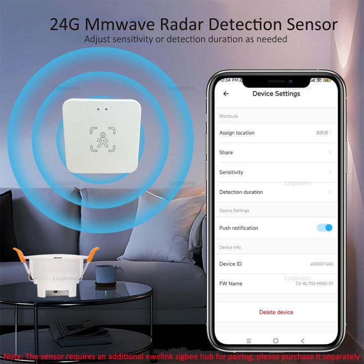 Zigbee%20Human%20Presence%20Sensor%2024G%20Radar%20Detector%20Smart%20Motion%20Sensor%20For%20Zigbee%202mqtt%20Home%20Assistant%20Ewelink%20APP%20Scene%20Linkage%20-%20Image%202