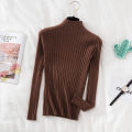 Croysier Pullover Ribbed Knitted Sweater Autumn Winter Clothes Women 2026 High Neck Long Sleeve Slim Basic Woman Sweaters Tops.