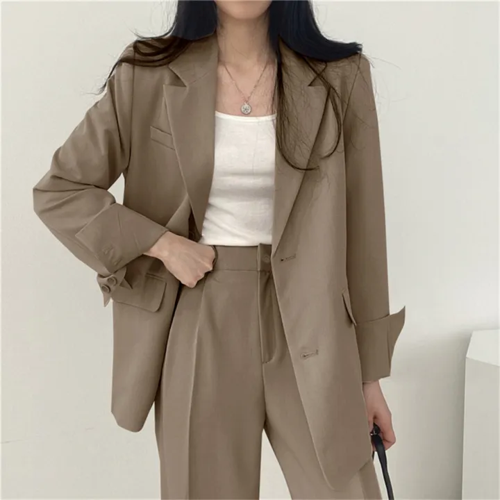 2026%20Spring%20New%20Women's%20Clothing%20Suit%20Jacket%20Casual%20Pants%20Set%20Wide%20Leg%20Suit%20Pants%20Elegant%20Office%20Lady%20Business%20Suit%20Set%20Blazers%20-%20Image%205