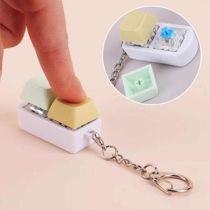 Two Key Fidget Keyboard Fidget Toy Fidget Clicker 2 Keys Stress Relief Button Key ...