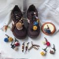 Detachable Shoe Charms Flower Pine Cone Pom Pom Tassel Wood Bead Kangaroo Decorations shoe lace charms for sneakers. 