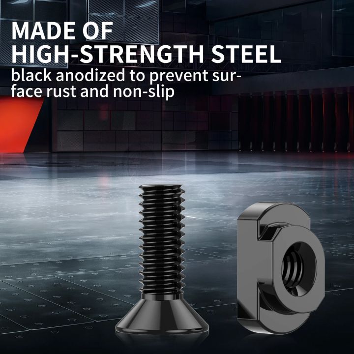 HIERTAOP 40-Piece M-LOK Screw & T-Nut Set – 12mm Steel Hardware Kit With 4 Allen Wrenches, Rustproof