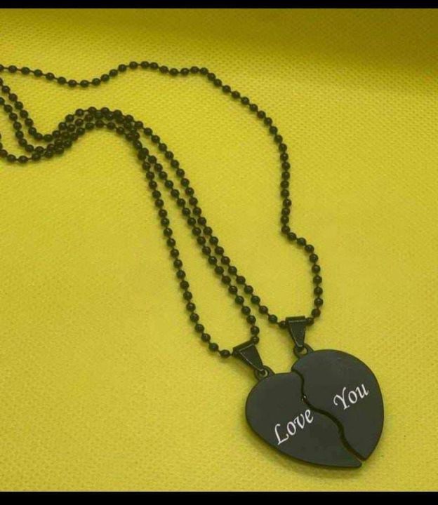 Customized Broken Heart Black Color Name Locket With Gift Box