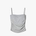 Women's Cotton Sling Camisole Crop Sleeveless Shirt Straps Skinny Tank Summer Simple Lady Bra Base.