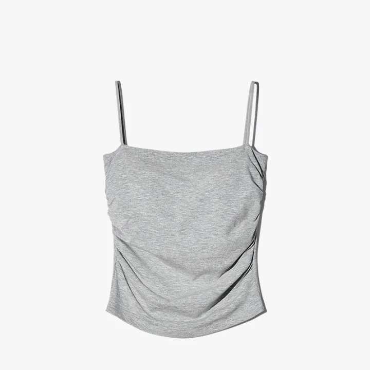 Women's%20Cotton%20Sling%20Camisole%20Crop%20Sleeveless%20Shirt%20Straps%20Skinny%20Tank%20Summer%20Simple%20Lady%20Bra%20Base%20-%20Image%203