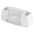 4 Toothbrush Holder Set Wall Mount Stand Home Bathroom Toilet Automatic Toothpaste Dispenser. 