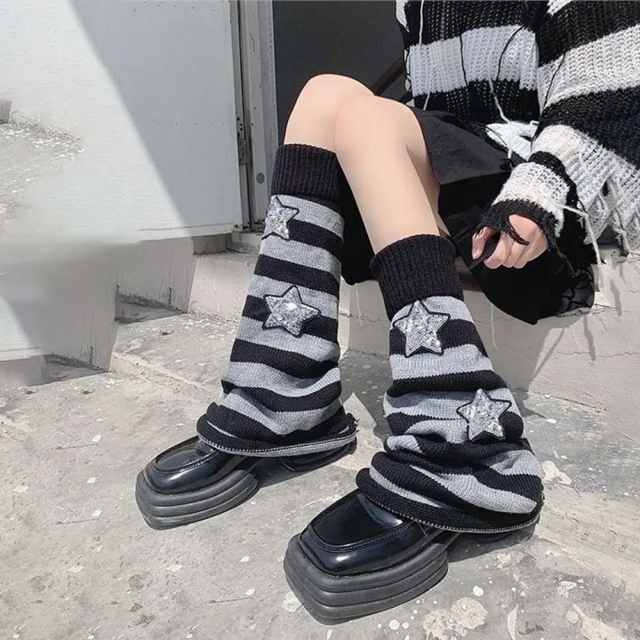 Black%20White%20Grey%20Star%20Knitted%20Leg%20Warmers%20Winter%20Warm%20Cotton%20Thigh%20High%20Stockings%20Elastic%20Warm%20Thigh%20Knitted%20Boot%20Stockings%20-%20Image%203