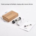 Mini Transparent Keychain Flashlight LED Rechargeable Torch UV Light Portable Camping Hiking Lantern Pocket Key Lamp Magnetic. 