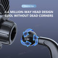 SEAMETAL Suction Cup Car Fan 360° Rotatable USB Interface Low Noise 3-Speed ​​Control Powerful Cooling Fan for Car Home Office. 