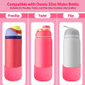 For Owala New Coaster 24oz 32oz 40oz Deep Rose Anti-Slip Protective Sleeve Bottom Bumper Protective Bottom Bumper Protector.