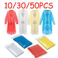 10/30/50PC Disposable Raincoat Adult Emergency Waterproof Rain Coat Hiking Camping Poncho Hood Raincoat Outdoor Travel Rain Wear.