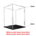Acrylic Display Case Figures Storage Box Clear Small Assemble Dustproof Showcase for Building blocks ,Toy Dolls,Car Model.
