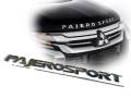 ** Quick delivery ** Pajero Sport logo attached to the Pajero logo hood, chrome color, font size height 3.5 cm, with glue two pages in good quality products *. 
