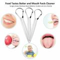 Clean Tongue Scraper Tongue Remover Halitosis Tongue Coating Oral Care Tongue Scraping Brush Stainless Steel Oral Cleaner Tools. 