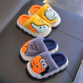 Winter children's cotton slippers for boys and girls, anti slip and warm bags, and parent-child fuzzy and plush home baby cotton.
