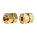 1Set Brass Hub Extenders 7mm Hex 1.0 Wheel Rims Adapter with Nuts for 1/24 RC Crawler SCX24 C10 Gladiator Bronco AX24 Upgrade. 
