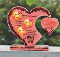 Customized Double heart Frame,Birthday Frame, Anniversary Frame and etc. 