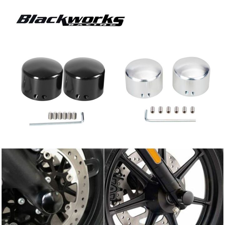 Motorcycle Adjustable Front Axle Nut Bolt Cover Cap for Harley Sportster 883 1200 Dyna VRSCA V Rod 2002-2006 CVO Softail MP-1094