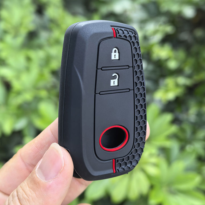 Silicone%20Car%20Key%20Case%20Cover%20Keychain%20For%20Toyota%20Corolla%20Hatchback%20Cross%20Yaris%20Cross%20Prius%20Hilux%20Land%20Cruiser%20LC200%20LC250%20LC300%20-%20Image%203