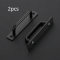 2pcs Barn Door Handles, Sliding Door Handle, Black Cabinet Handles, Door Pull Handle, Sliding Closet Door Handle for Hotels.