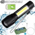 Rechargeable Zoom Tourch Light LED USB portable Tourch 3 Moods Mini Camping Light. 