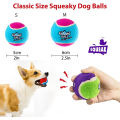 Pet Dog Squeaky Tennis Ball Interactive Dog Toys High Bounce Sound Rubber Ball  for Small Medium Dogs Training Outdoor Play Ball. 